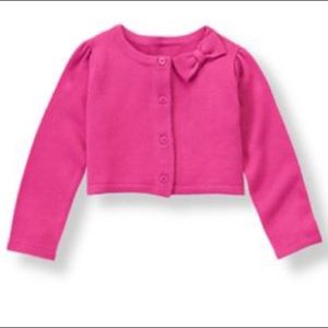 Janie & Jack Pink Posy Cardigan Bow 2T